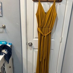 Mustard Yellow Sleeveless Jumpsuit